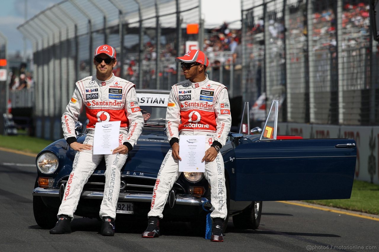 GP AUSTRALIA, Lewis Hamilton (GBR), McLaren Mercedes e Jenson Button (GBR), McLaren Mercedes 