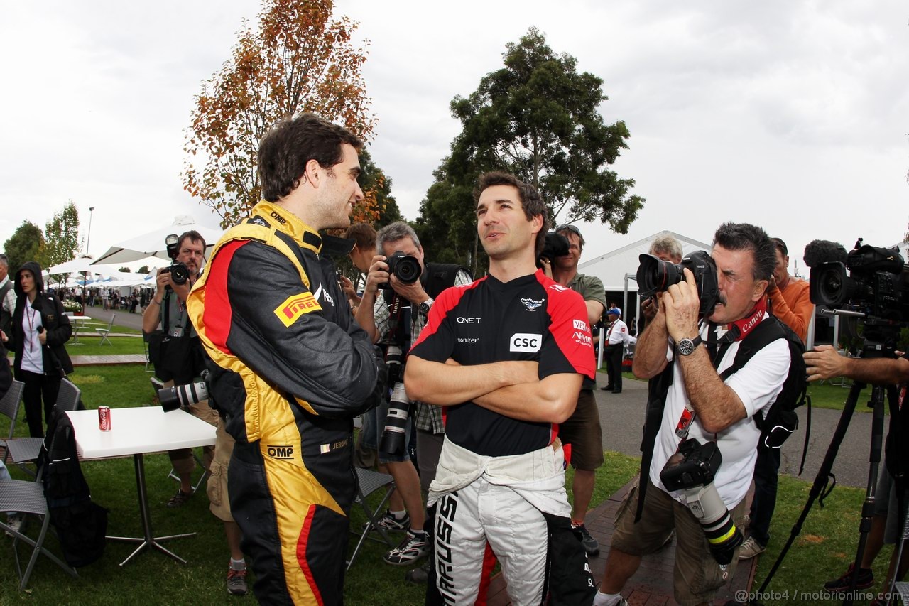 GP AUSTRALIA, Jerome D'Ambrosio (BE) Lotus F1 Team & Timo Glock (D) Marussia F1 Team