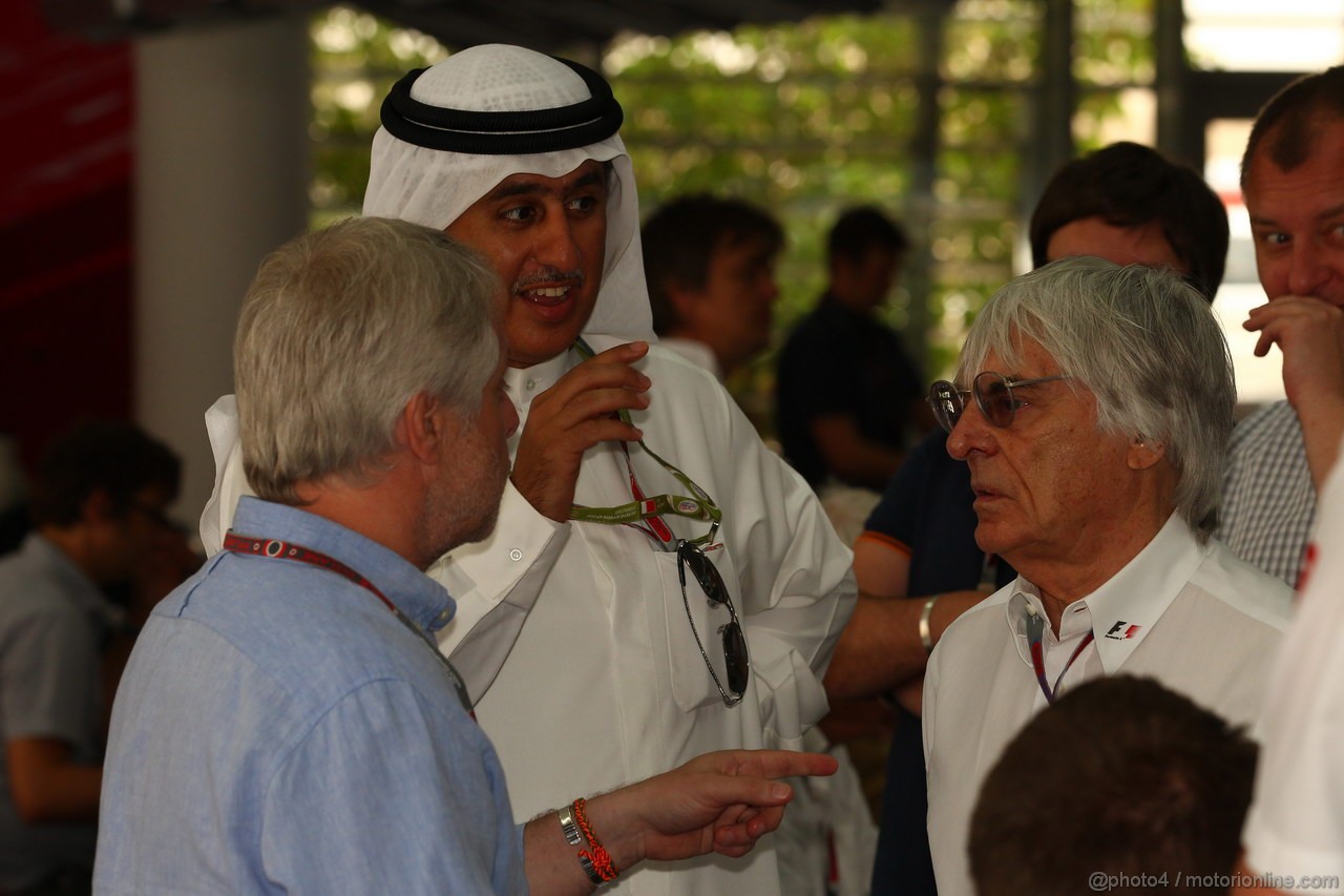 GP BAHRAIN, 22.04.2012- Bernie Ecclestone (GBR), President e CEO of Formula One Management  in the media center