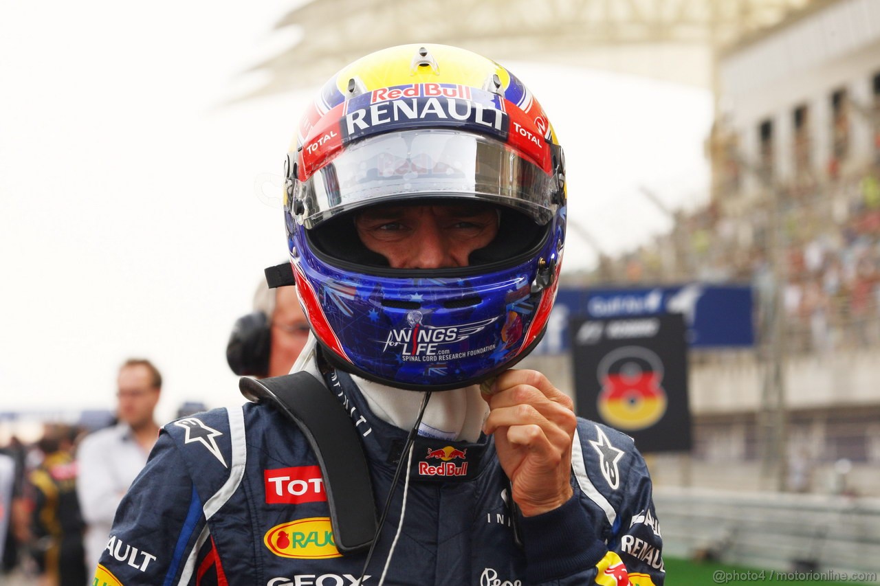 GP BAHRAIN, 22.04.2012- Gara, Mark Webber (AUS) Red Bull Racing RB8 