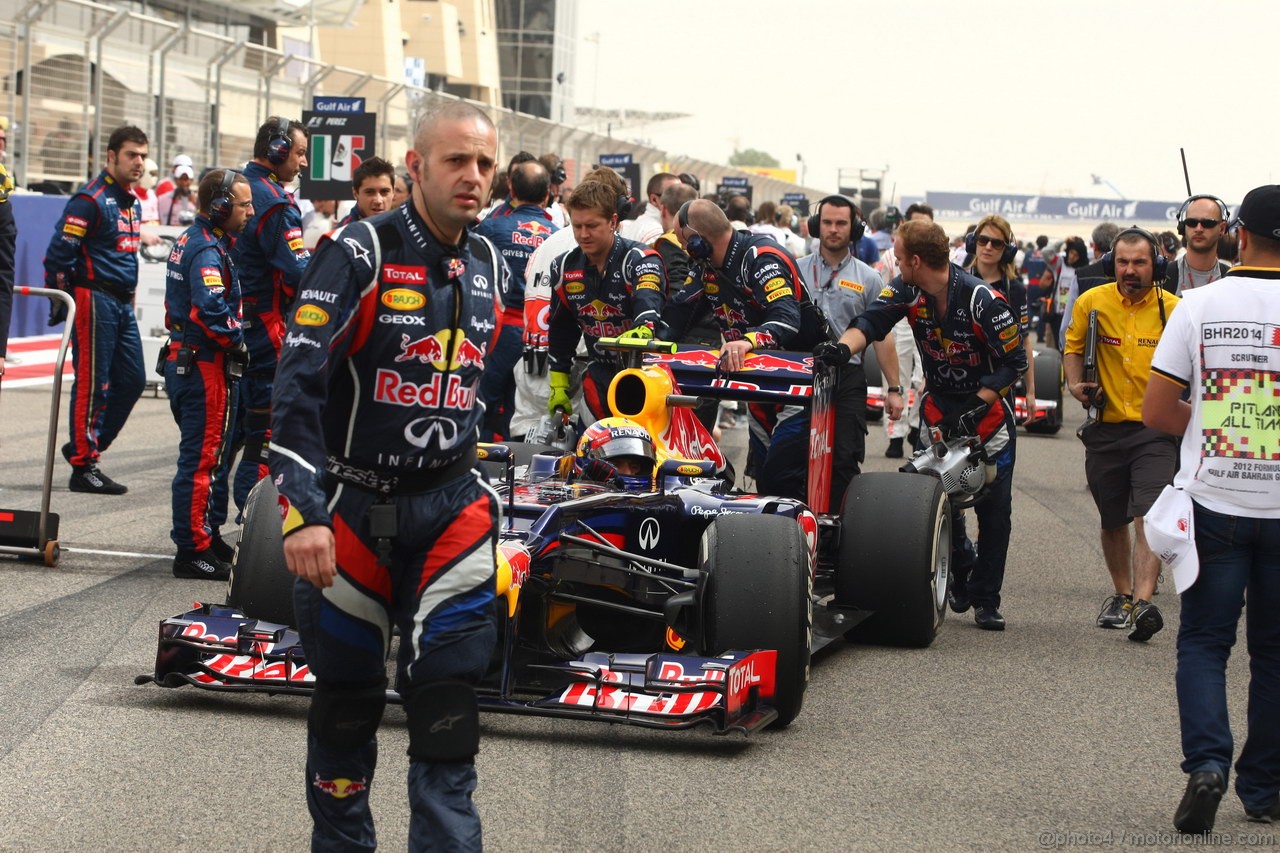 GP BAHRAIN, 22.04.2012- Gara, Mark Webber (AUS) Red Bull Racing RB8 