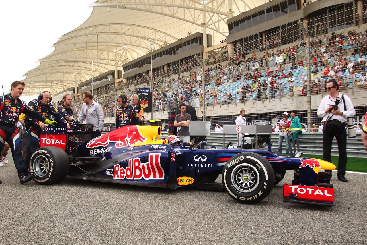 GP BAHRAIN, 22.04.2012- Gara, Mark Webber (AUS) Red Bull Racing RB8