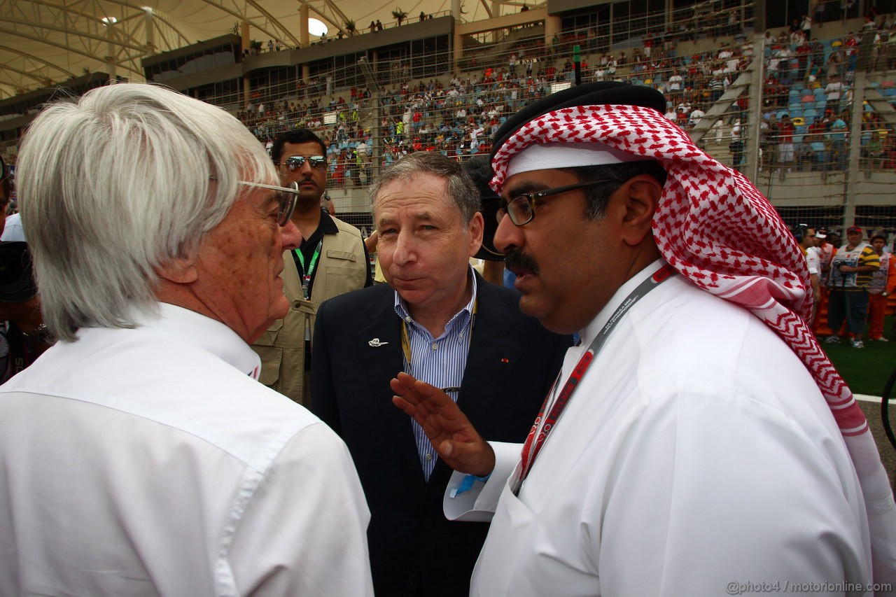 GP BAHRAIN, 22.04.2012- Gara, Bernie Ecclestone (GBR), President e CEO of Formula One Management  e Jean Todt (FRA), President FIA