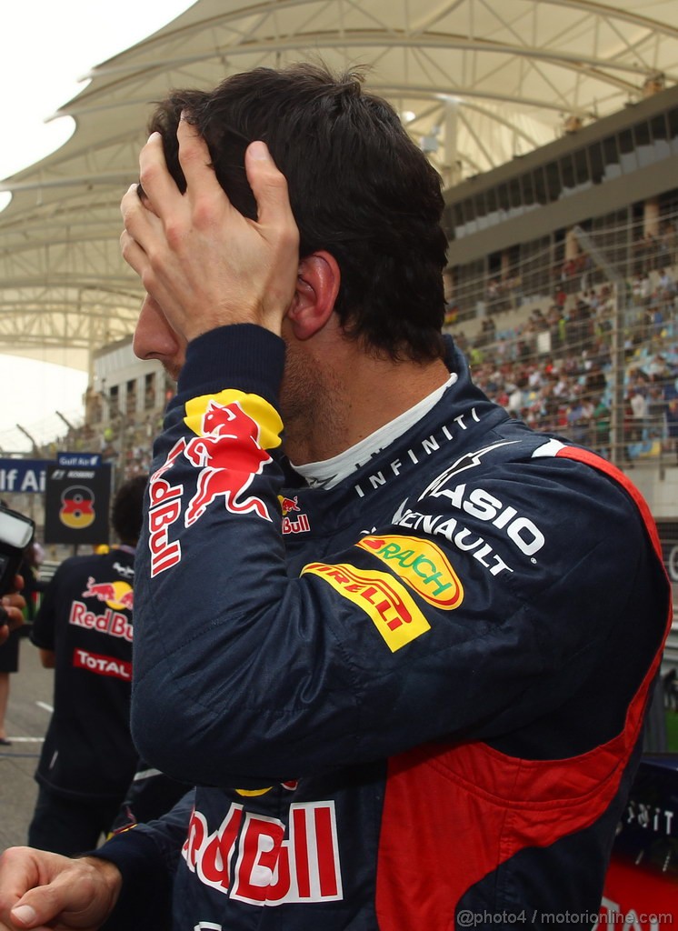 GP BAHRAIN, 22.04.2012- Gara, Mark Webber (AUS) Red Bull Racing RB8 