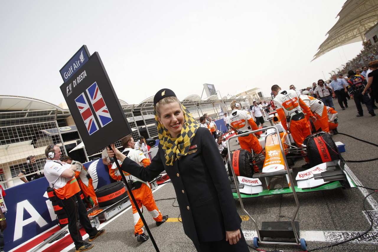 GP BAHRAIN, 22.04.2012- Gara, grid girl, pitbabes