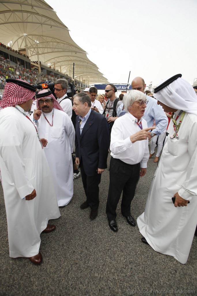GP BAHRAIN, 22.04.2012- Gara, Jean Todt (FRA), President FIA e Bernie Ecclestone (GBR), President e CEO of Formula One Management  