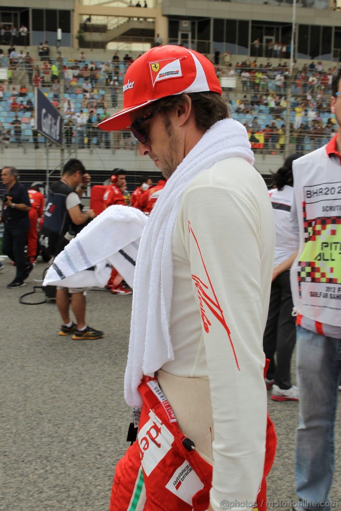 GP BAHRAIN, 22.04.2012- Gara, Fernando Alonso (ESP) Ferrari F2012 