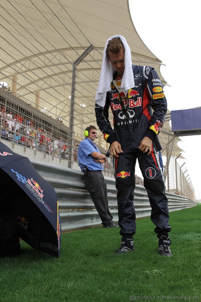 GP BAHRAIN, 22.04.2012- Gara, Sebastian Vettel (GER) Red Bull Racing RB8 