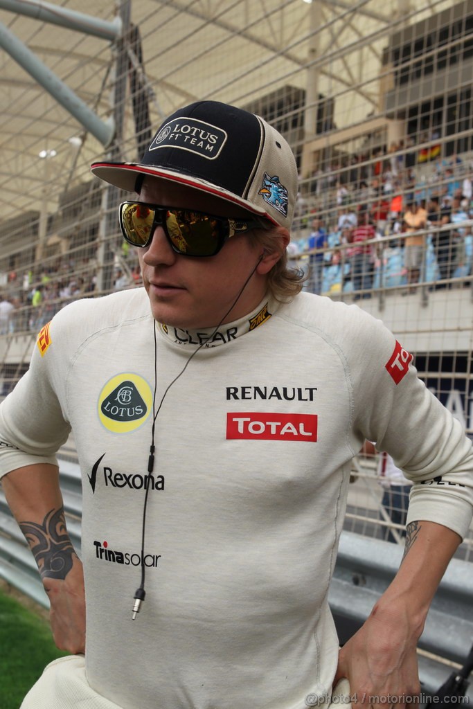 GP BAHRAIN, 22.04.2012- Gara, Kimi Raikkonen (FIN) Lotus F1 Team E20 