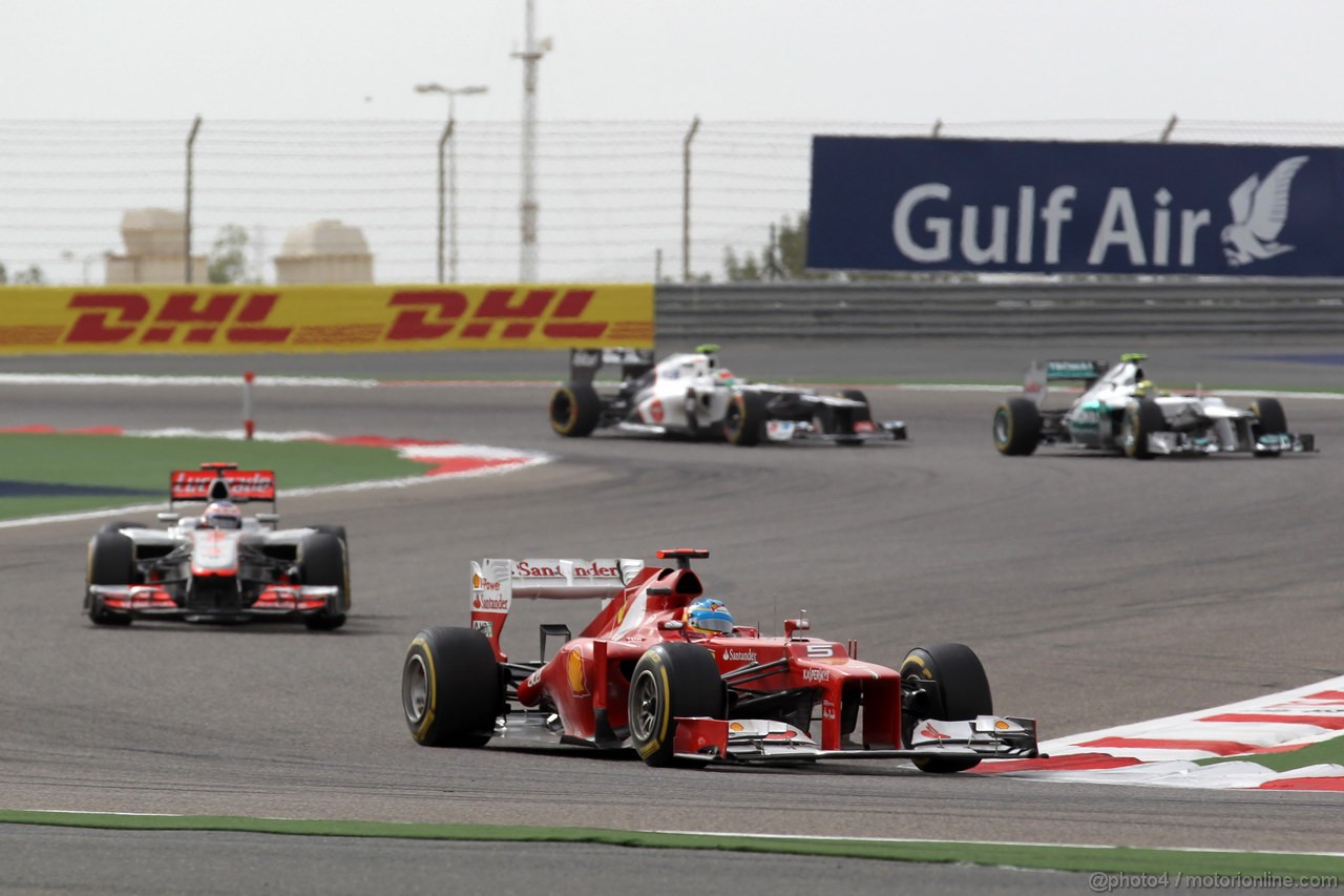 GP BAHRAIN, 22.04.2012- Gara, Fernando Alonso (ESP) Ferrari F2012 