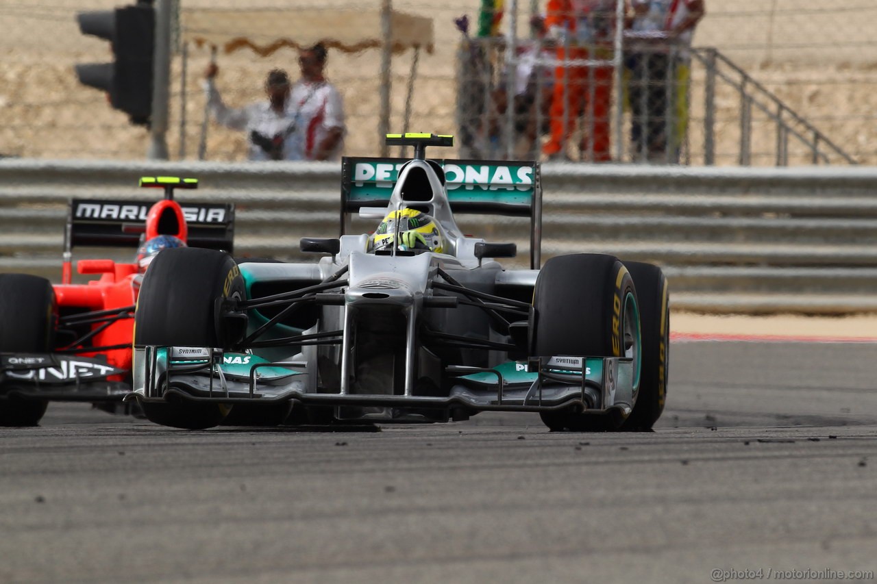 GP BAHRAIN, 22.04.2012- Gara, Nico Rosberg (GER) Mercedes AMG F1 W03 