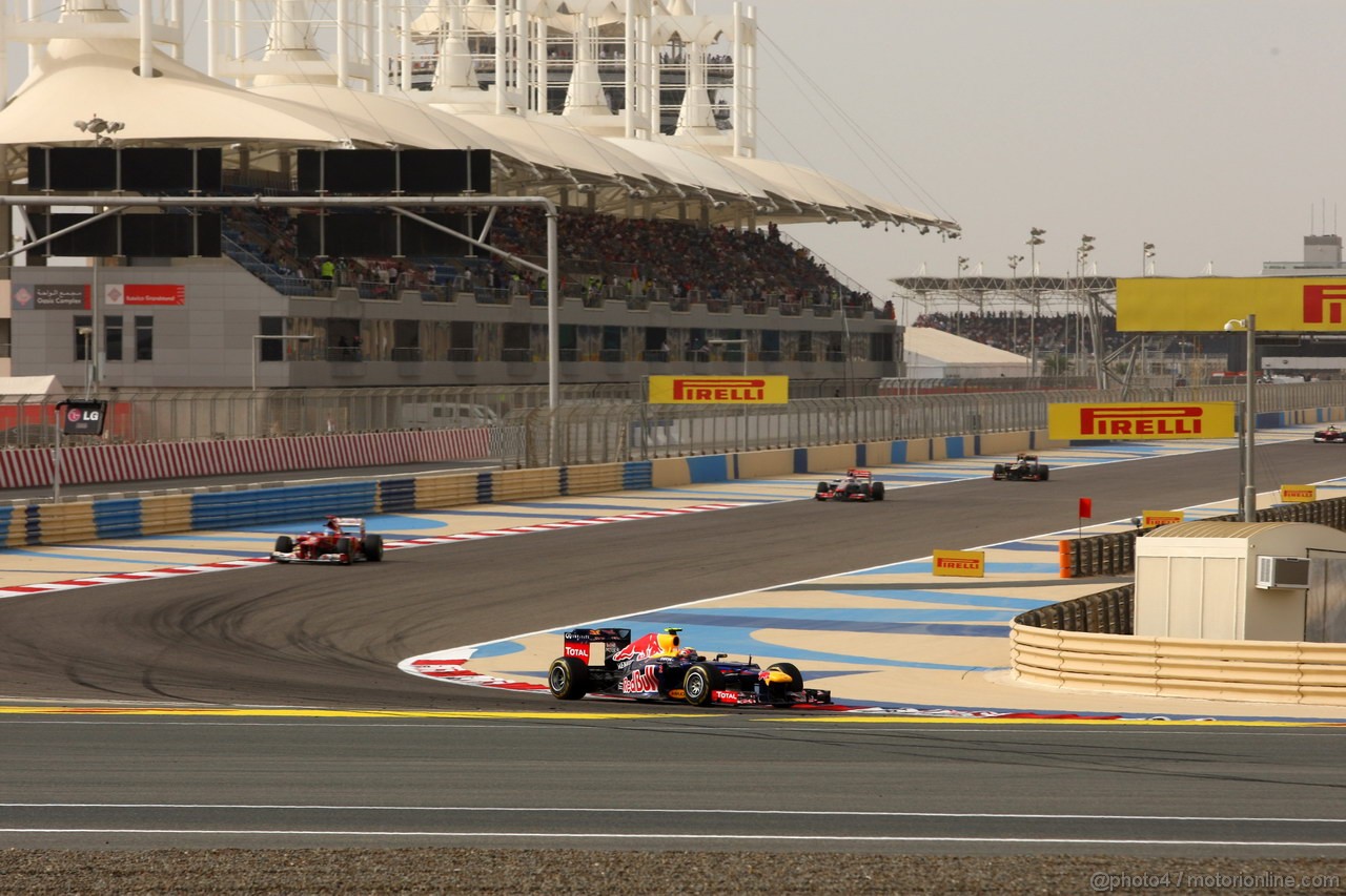 GP BAHRAIN, 22.04.2012- Gara, Mark Webber (AUS) Red Bull Racing RB8 