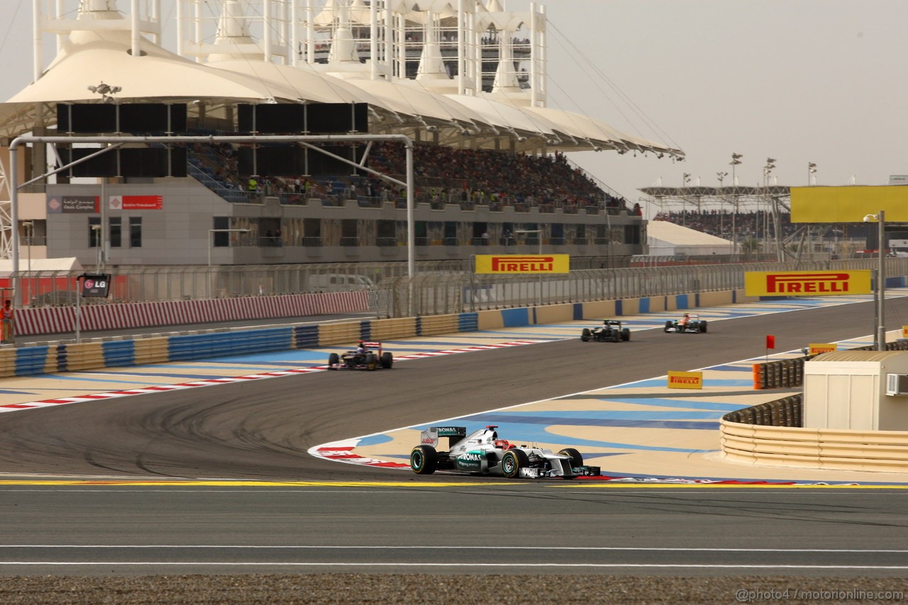 GP BAHRAIN, 22.04.2012- Gara, Michael Schumacher (GER) Mercedes AMG F1 W03 