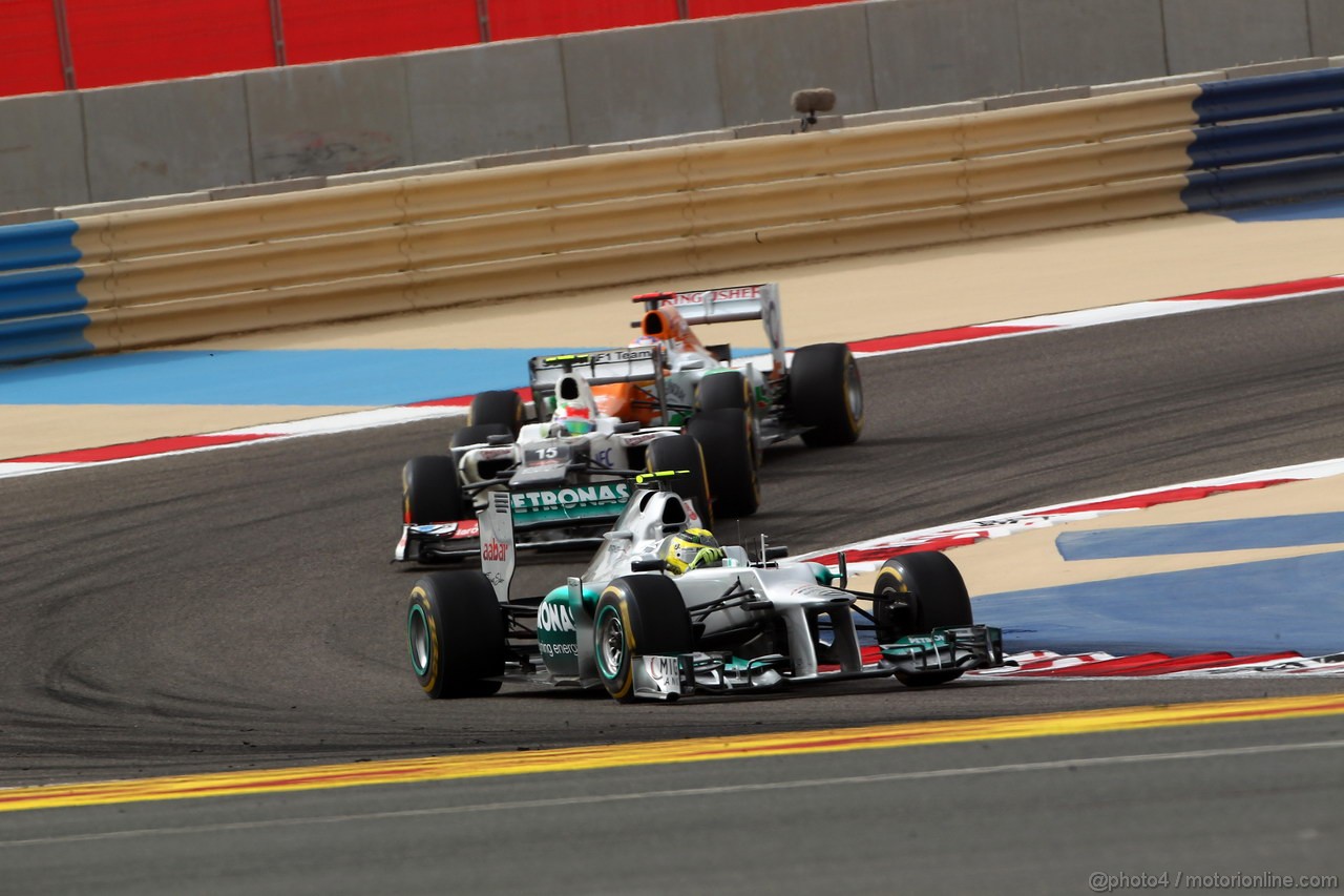 GP BAHRAIN, 22.04.2012- Gara, Nico Rosberg (GER) Mercedes AMG F1 W03 