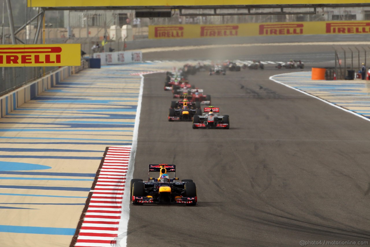 GP BAHRAIN, 22.04.2012- Gara, Sebastian Vettel (GER) Red Bull Racing RB8 