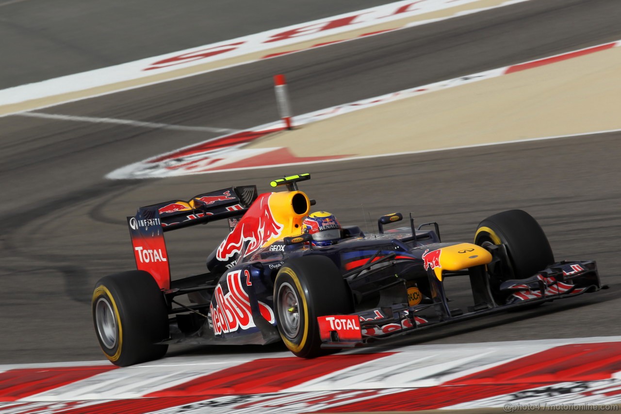 GP BAHRAIN, 22.04.2012- Gara, Mark Webber (AUS) Red Bull Racing RB8 