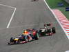 GP BAHRAIN, 22.04.2012- Gara, Mark Webber (AUS) Red Bull Racing RB8 e Kimi Raikkonen (FIN) Lotus F1 Team E20 