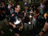 GP BAHRAIN, 22.04.2012- Gara, celebration, Christian Horner (GBR), Red Bull Racing, Sporting Director e Sebastian Vettel (GER) Red Bull Racing RB8 vincitore 