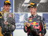 GP BAHRAIN, 22.04.2012- Gara, Sebastian Vettel (GER) Red Bull Racing RB8 vincitore e Kimi Raikkonen (FIN) Lotus F1 Team E20 secondo 