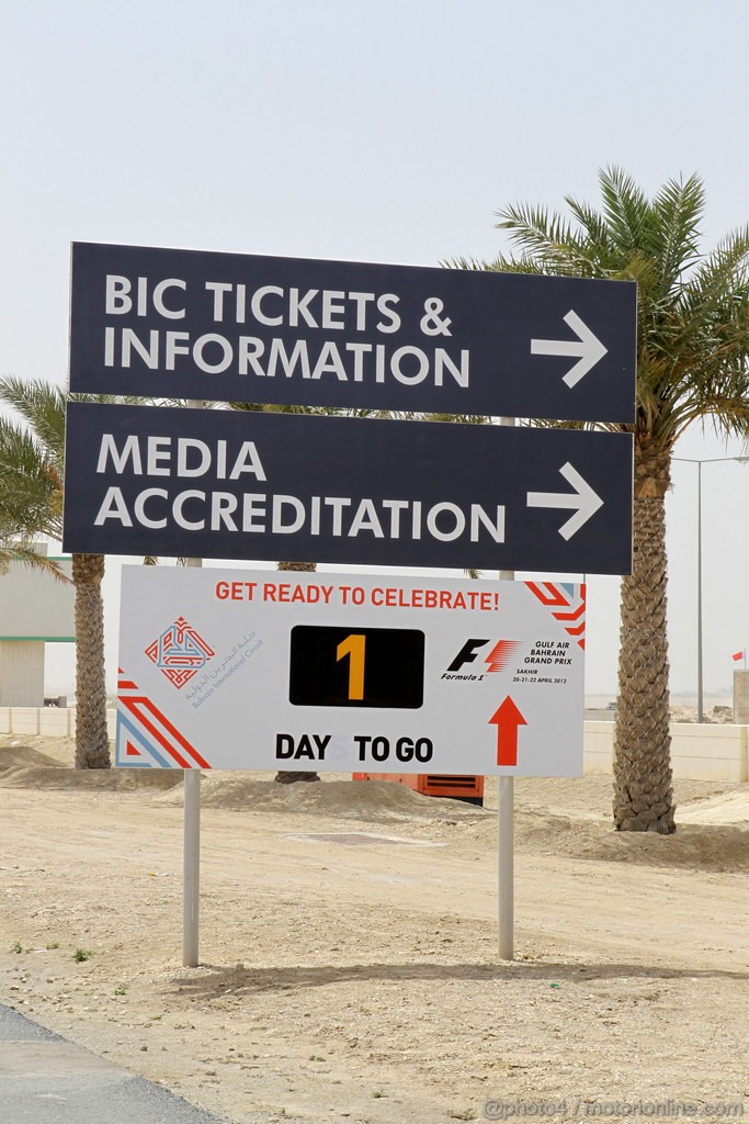 GP BAHRAIN, 19.04.2012- Manama Atmosfera