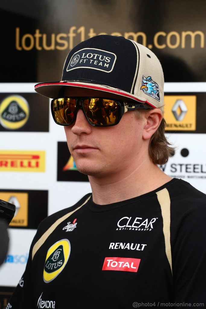 GP BAHRAIN, 19.04.2012-  Kimi Raikkonen (FIN) Lotus F1 Team E20 