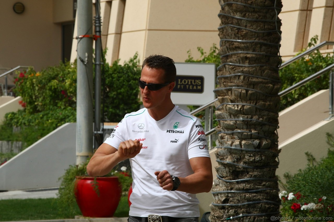 GP BAHRAIN, 19.04.2012-  Michael Schumacher (GER) Mercedes AMG F1 W03 
