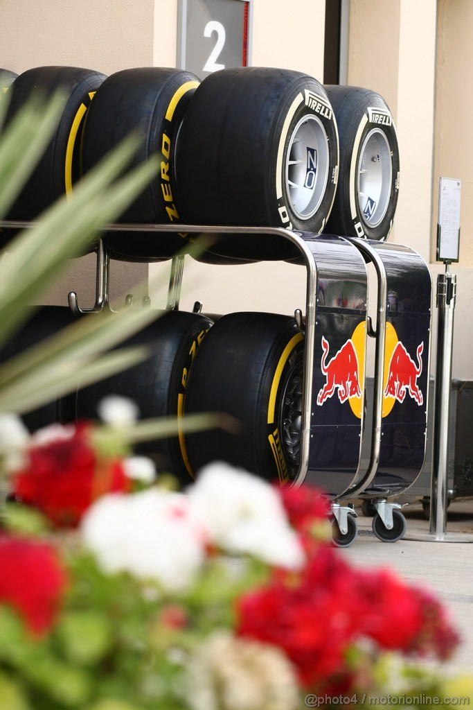 GP BAHRAIN, 19.04.2012-  Pirelli Tyree e OZ Wheels