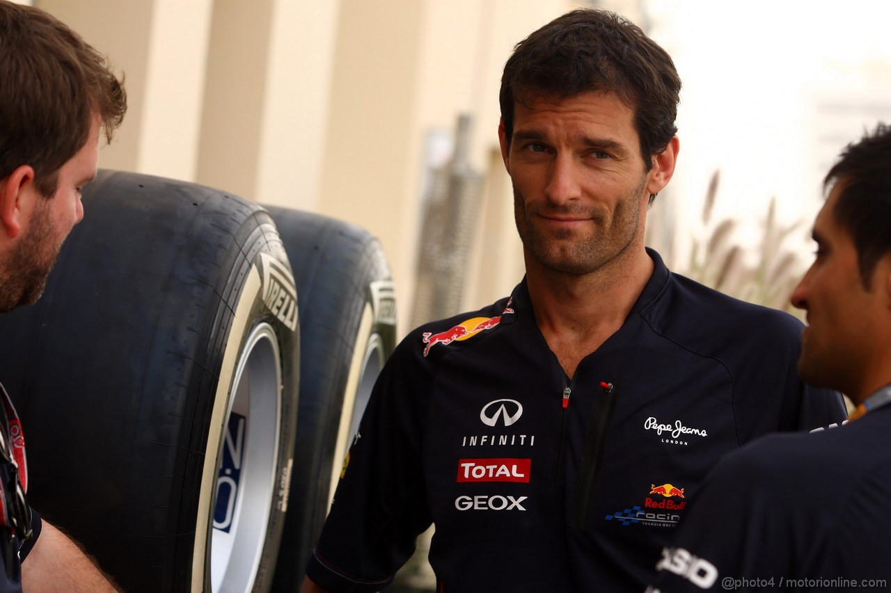 GP BAHRAIN, 19.04.2012-  Mark Webber (AUS) Red Bull Racing RB8 