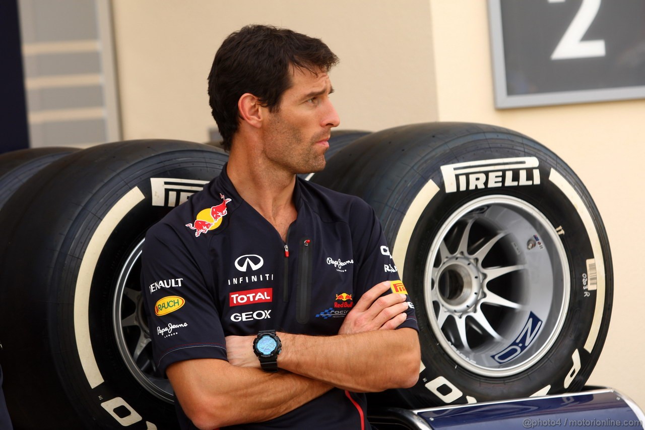 GP BAHRAIN, 19.04.2012-  Mark Webber (AUS) Red Bull Racing RB8