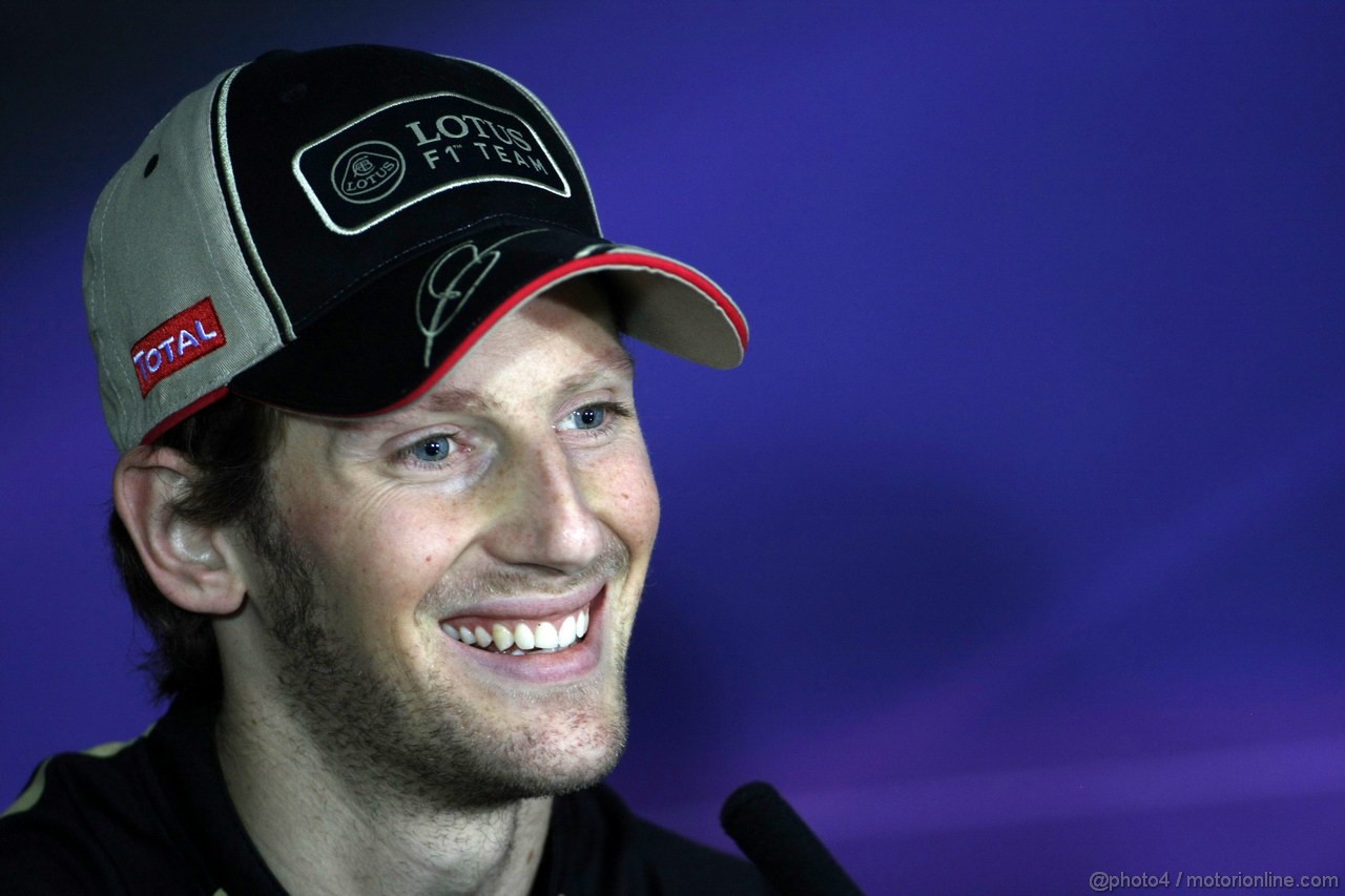 GP BAHRAIN, 19.04.2012-  Conferenza Stampa, Romain Grosjean (FRA) Lotus F1 Team E20 