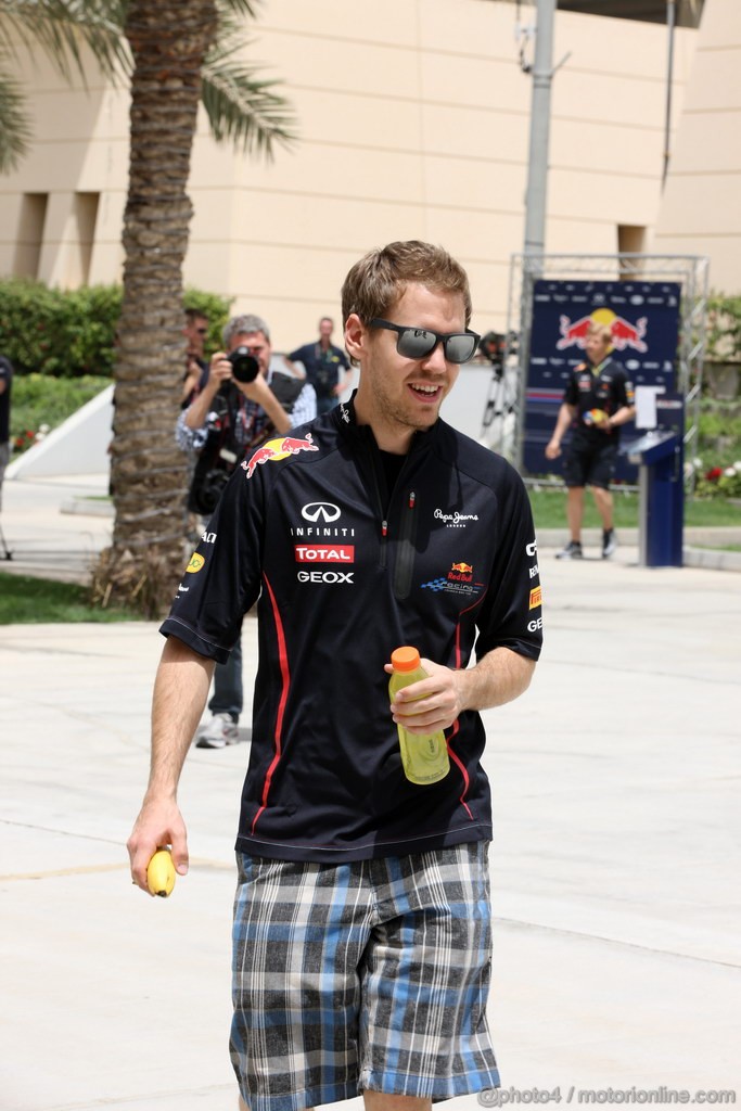 GP BAHRAIN, 19.04.2012-  Sebastian Vettel (GER) Red Bull Racing RB8