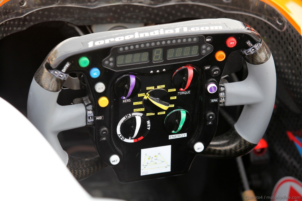 GP BAHRAIN, 19.04.2012- Sahara Force India F1 Team VJM05, Steering wheel 