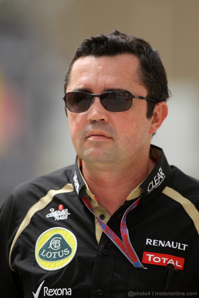 GP BAHRAIN, 21.04.2012- Eric Boullier (FRA), Team Manager, Lotus F1 Team 