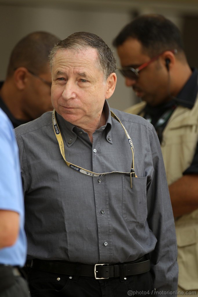GP BAHRAIN, 21.04.2012- Jean Todt (FRA), President FIA