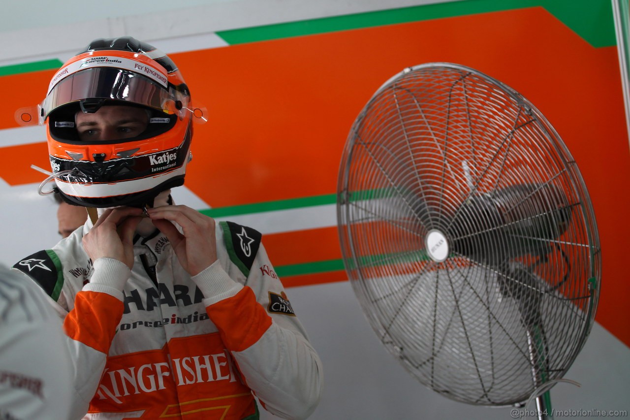 GP BAHRAIN, 21.04.2012- Prove Libere 3, Nico Hulkenberg (GER) Sahara Force India F1 Team VJM05 