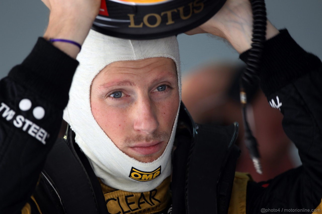 GP BAHRAIN, 21.04.2012- Prove Libere 3, Romain Grosjean (FRA) Lotus F1 Team E20
