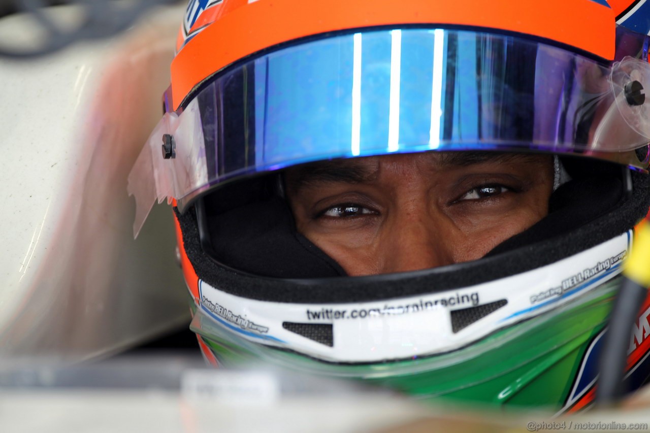 GP BAHRAIN, 21.04.2012- Prove Libere 3, Narain Karthikeyan (IND) HRT Formula 1 Team F112 