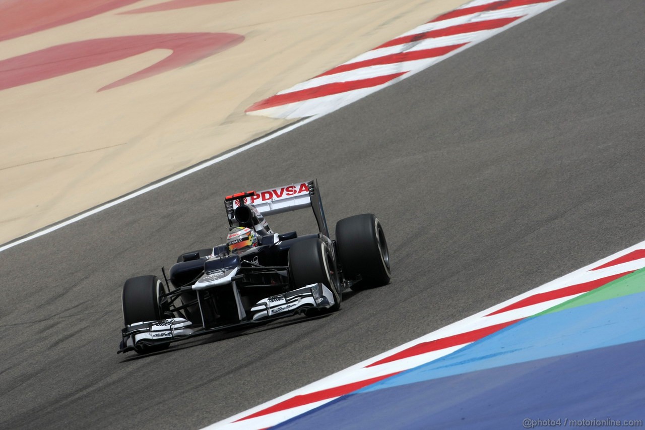 GP BAHRAIN, 21.04.2012- Prove Libere 3, Pastor Maldonado (VEN) Williams F1 Team FW34 