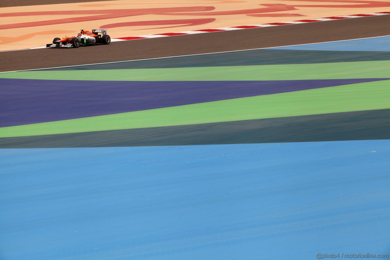 GP BAHRAIN, 21.04.2012- Prove Libere 3, Nico Hulkenberg (GER) Sahara Force India F1 Team VJM05 