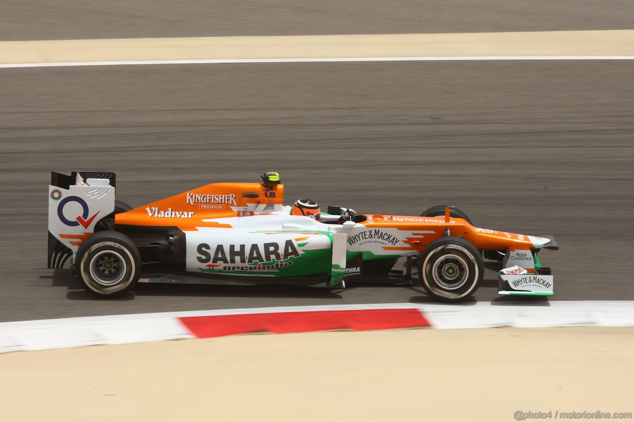 GP BAHRAIN, 20.04.2012- Prove Libere 3, Nico Hulkenberg (GER) Sahara Force India F1 Team VJM05 