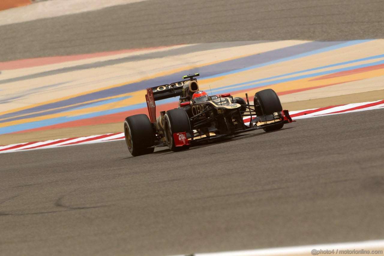 GP BAHRAIN, 20.04.2012- Prove Libere 3, Romain Grosjean (FRA) Lotus F1 Team E20 
