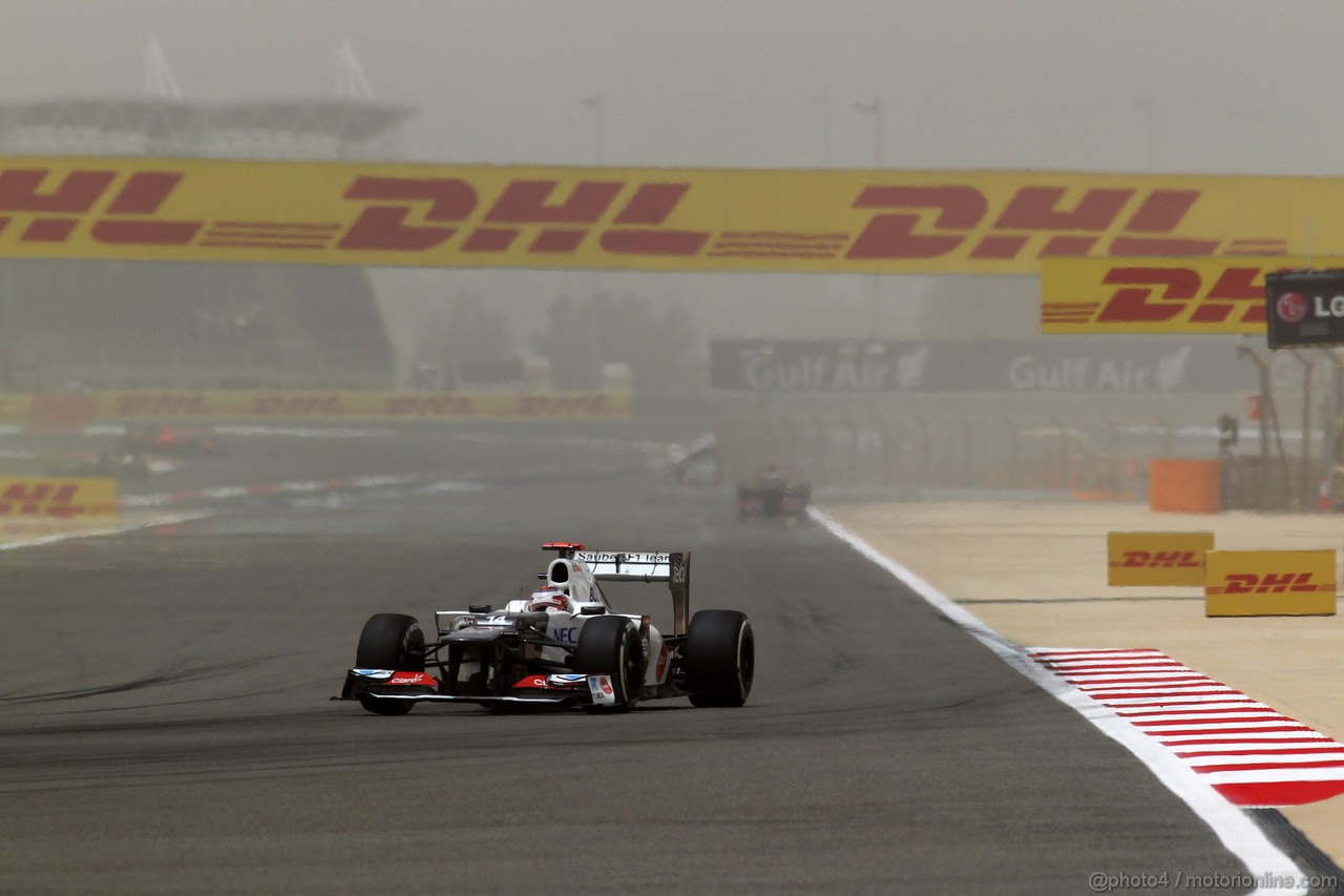 GP BAHRAIN, 20.04.2012- Prove Libere 3, Kamui Kobayashi (JAP) Sauber F1 Team C31 