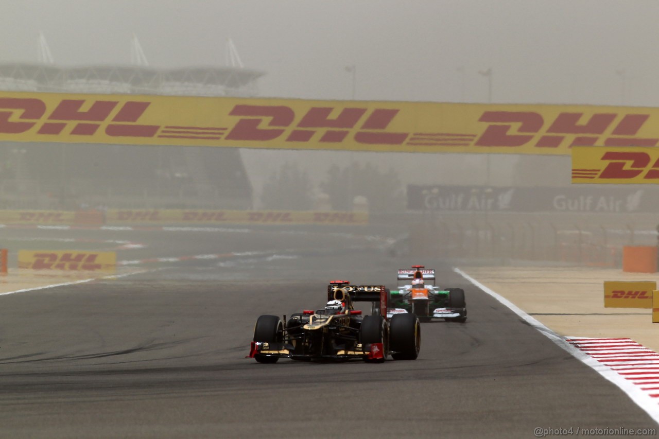 GP BAHRAIN, 20.04.2012- Prove Libere 3, Kimi Raikkonen (FIN) Lotus F1 Team E20 