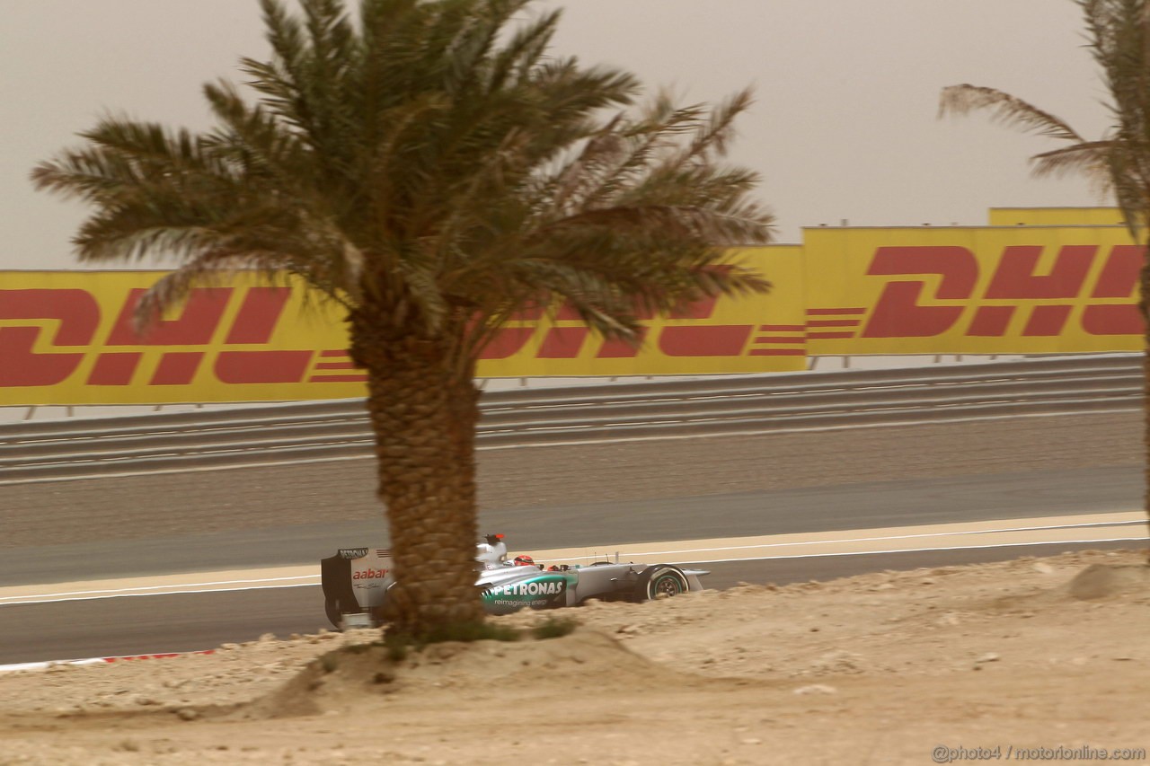 GP BAHRAIN, 20.04.2012- Prove Libere 3, Michael Schumacher (GER) Mercedes AMG F1 W03 