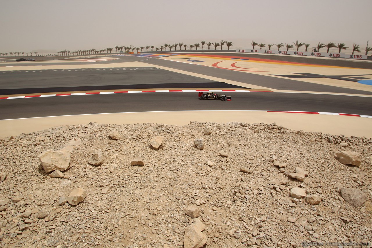 GP BAHRAIN, 20.04.2012- Prove Libere 3, Romain Grosjean (FRA) Lotus F1 Team E20 