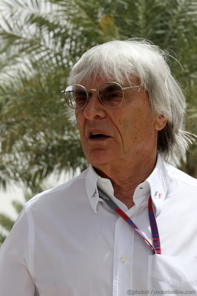 GP BAHRAIN, 21.04.2012.- Qualifiche, Bernie Ecclestone (GBR), President e CEO of Formula One Management