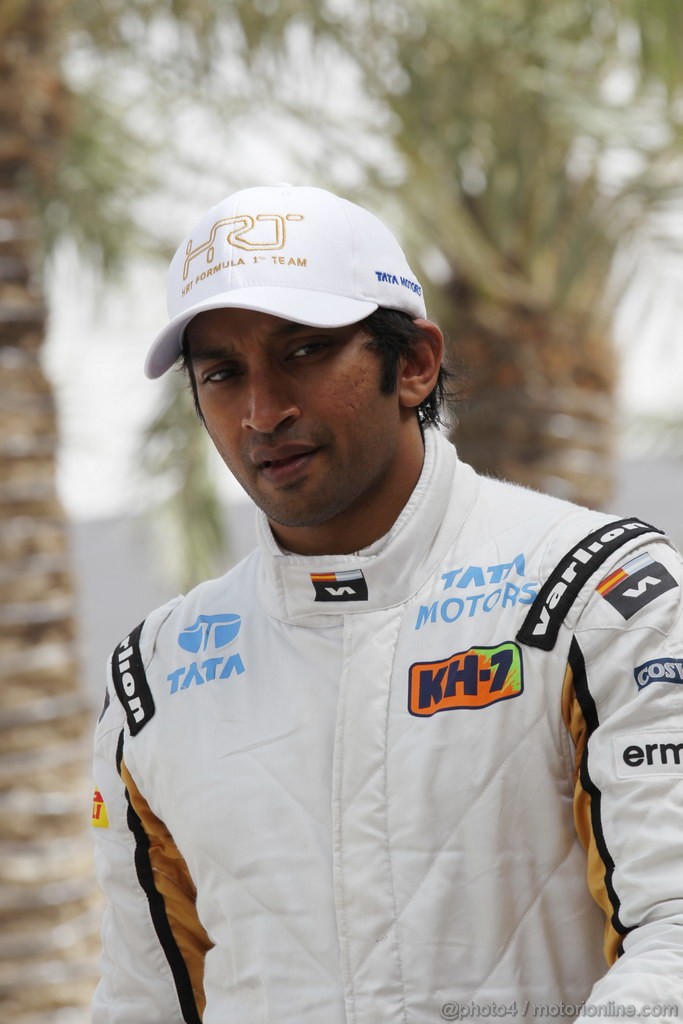 GP BAHRAIN, 21.04.2012.- Qualifiche, Narain Karthikeyan (IND) HRT Formula 1 Team F112 