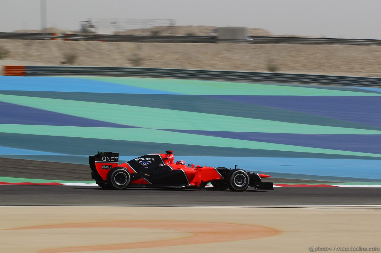 GP BAHRAIN, 21.04.2012.- Qualifiche, Timo Glock (GER) Marussia F1 Team MR01 
