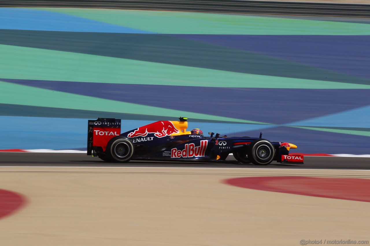 GP BAHRAIN, 21.04.2012.- Qualifiche, Mark Webber (AUS) Red Bull Racing RB8 
