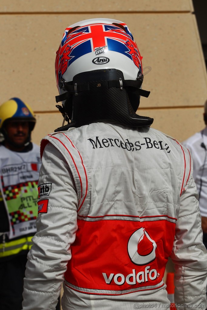 GP BAHRAIN, 21.04.2012.- Qualifiche, Jenson Button (GBR) McLaren Mercedes MP4-27 